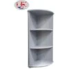 3 Tier Wall Corner Shelf Storage - Bathroom Shelving-Grey -Living Room Furniture Store 57883506 1