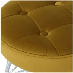 46cm Value Alice Mustard Tufted Stool -Living Room Furniture Store 58089027 5
