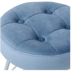 46cm Value Alice Light Blue Tufted Stool 11 46cm Value Alice Light Blue Tufted Stool -Living Room Furniture Store 58089065 5