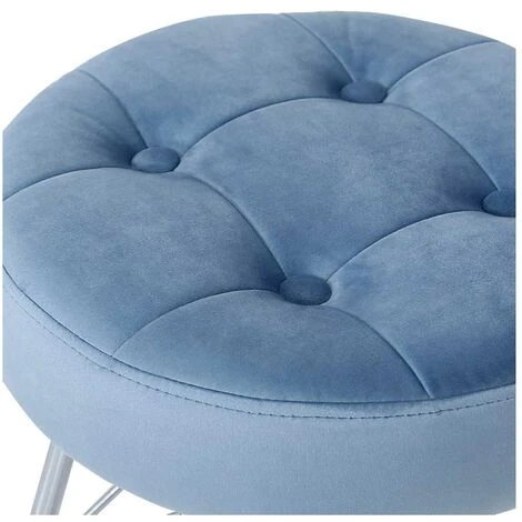 46cm Value Alice Light Blue Tufted Stool 7 46cm Value Alice Light Blue Tufted Stool - Image 5