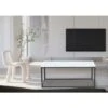 Nordic White Marble Coffe Table Rectangular Sofa Side Table Marble Effect