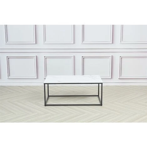 Nordic White Marble Coffe Table Rectangular Sofa Side Table Marble Effect 6 Nordic White Marble Coffe Table Rectangular Sofa Side Table Marble Effect - Image 4