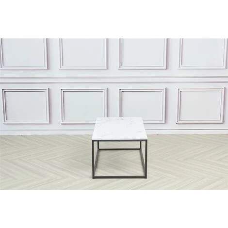 Nordic White Marble Coffe Table Rectangular Sofa Side Table Marble Effect 7 Nordic White Marble Coffe Table Rectangular Sofa Side Table Marble Effect - Image 5