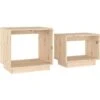 Nesting Coffee Tables 2 Pcs Solid Wood Pine VidaXL
