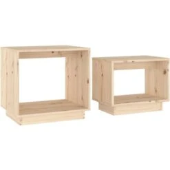 Nesting Coffee Tables 2 Pcs Solid Wood Pine VidaXL