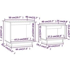 Nesting Coffee Tables 2 Pcs Solid Wood Pine VidaXL 9 Nesting Coffee Tables 2 Pcs Solid Wood Pine VidaXL -Living Room Furniture Store 58880741 3