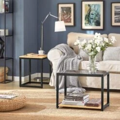 SoBuy Nesting Side Table,2 Pieces,FBT35-SCH -Living Room Furniture Store 5890641 3