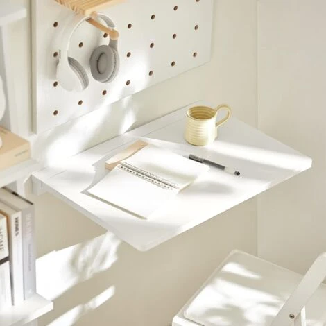 SoBuy Folding Wood Wall Kitchen Dining Table 60x40cm,White,FWT03-W 4 SoBuy Folding Wood Wall Kitchen Dining Table 60x40cm,White,FWT03-W - Image 2