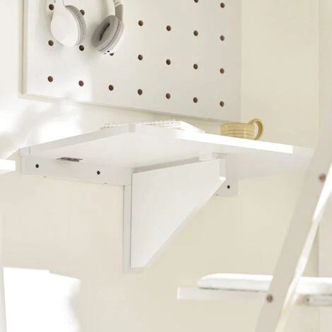 SoBuy Folding Wood Wall Kitchen Dining Table 60x40cm,White,FWT03-W 6 SoBuy Folding Wood Wall Kitchen Dining Table 60x40cm,White,FWT03-W - Image 4