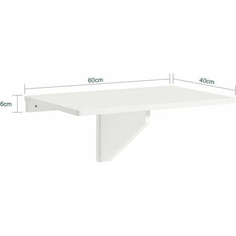 SoBuy Folding Wood Wall Kitchen Dining Table 60x40cm,White,FWT03-W 7 SoBuy Folding Wood Wall Kitchen Dining Table 60x40cm,White,FWT03-W - Image 5