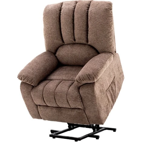 Electric Power Lift Recliner Chair Sofa Armchair With Massage And Heat For Elderly 2 Side Pockets USB Ports For Living Room, Brown 4 Electric Power Lift Recliner Chair Sofa Armchair With Massage And Heat For Elderly 2 Side Pockets USB Ports For Living Room, Brown - Image 2