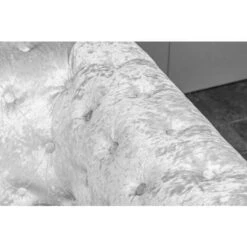Chesterfield 2 Seater Sofa Velvet Fabric Settee Couch In Silver -Living Room Furniture Store 59472806 3