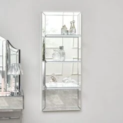 Mirrored Wall Mounted Shelving Unit 7 Mirrored Wall Mounted Shelving Unit -Living Room Furniture Store 60085428 2