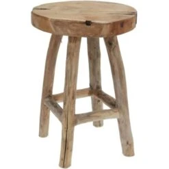 Stool 42 Cm Teak Wood H&S Collection