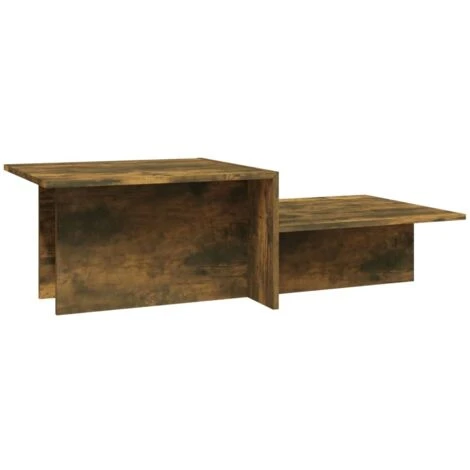 Coffee Table Smoked Oak 111.5x50x33 Cm Engineered Wood VidaXL 3 Coffee Table Smoked Oak 111.5x50x33 Cm Engineered Wood VidaXL