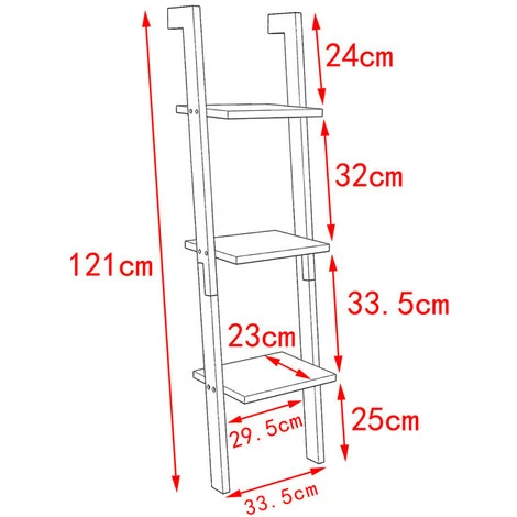SoBuy Wood 3 Tiers Storage Display Wall Shelf,FRG32-W,White 4 SoBuy Wood 3 Tiers Storage Display Wall Shelf,FRG32-W,White - Image 2