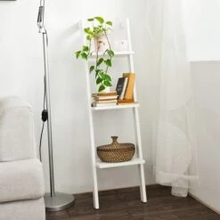 SoBuy Wood 3 Tiers Storage Display Wall Shelf,FRG32-W,White 9 SoBuy Wood 3 Tiers Storage Display Wall Shelf,FRG32-W,White -Living Room Furniture Store 6102151 3