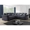 Shannon 2C2 Chenille Fabric Corner Sofa - Black & Grey 1 Shannon 2C2 Chenille Fabric Corner Sofa - Black & Grey -Living Room Furniture Store 63504046 1