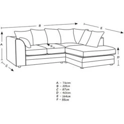 Kensington Right Hand Facing Corner Sofa - Beige -Living Room Furniture Store 63511507 3