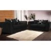 Zina 3 & 2 Seater Chenille Fabric Sofa Set - Black -Living Room Furniture Store 63520141 1