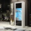 Modern Sideboard Display Cabinet Cupboard TV Stand Living Room High Gloss Doors - White & Black -Living Room Furniture Store 63587273 1