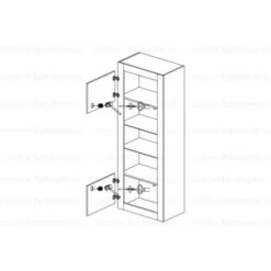 Modern Sideboard Display Cabinet Cupboard TV Stand Living Room High Gloss Doors - White & Black -Living Room Furniture Store 63587273 5