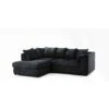 Darcey Left Hand Facing Corner Sofa - Black -Living Room Furniture Store 63697771 1