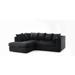 Darcey Left Hand Facing Corner Sofa - Black