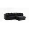 Darcey Right Hand Facing Corner Sofa - Black