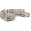 Alaska U-Shaped Fabric Corner Sofa - Truffle 2 Alaska U-Shaped Fabric Corner Sofa - Truffle -Living Room Furniture Store 63697786 1
