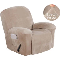 Elastic Stretch Recliner Chair Covers Armchair Sofa Chair Furniture Slipcover Khaki