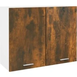 Hanging Cabinet Smoked Oak 80x31x60 Cm Engineered Wood VidaXL
