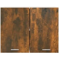 Hanging Cabinet Smoked Oak 80x31x60 Cm Engineered Wood VidaXL -Living Room Furniture Store 64884336 5