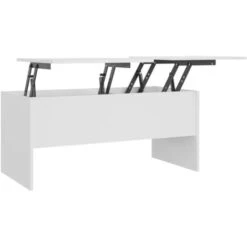 Coffee Table White 102x50.5x46.5 Cm Engineered Wood VidaXL