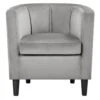 Yaheetech Barrel-shaped Chair Accent Arm Chair, Gray 2 Yaheetech Barrel-shaped Chair Accent Arm Chair, Gray -Living Room Furniture Store 65209519 1