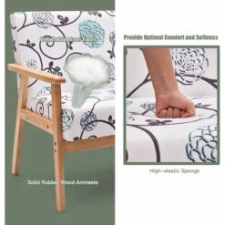 Wooden 2-Seater Loveseat Fabric Upholstered Lounge Arm Chair Sofa Chair Couch 10 Wooden 2-Seater Loveseat Fabric Upholstered Lounge Arm Chair Sofa Chair Couch -Living Room Furniture Store 65629117 4