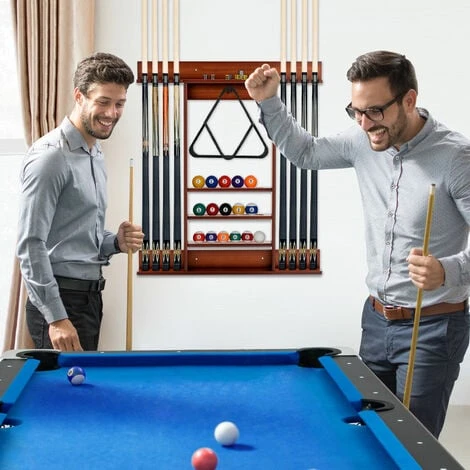 Billiards Pool Cue Rack Wall Mounted Billiard Stick Holder Made Of Solid Pine 5 Billiards Pool Cue Rack Wall Mounted Billiard Stick Holder Made Of Solid Pine - Image 3