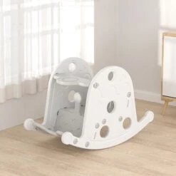 Livingandhome Grey Toddler Rocking Chair Plastic Toy