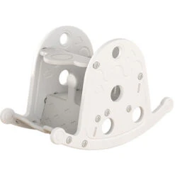 Livingandhome Grey Toddler Rocking Chair Plastic Toy -Living Room Furniture Store 66134265 5