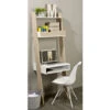 SoBuy Wall Ladder Bookcases And Shelving Unit With 2 Storage Unit & Desk Workstation,FRG111-WN -Living Room Furniture Store 6614201 1