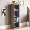 Oxford 4 Tier Cube Bookcase Shelving Storage Unit, Grey -Living Room Furniture Store 66167901 1