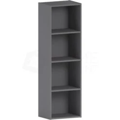 Oxford 4 Tier Cube Bookcase Shelving Storage Unit, Grey 11 Oxford 4 Tier Cube Bookcase Shelving Storage Unit, Grey -Living Room Furniture Store 66167901 5