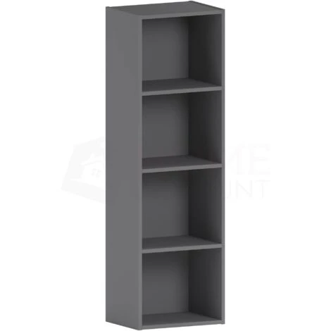 Oxford 4 Tier Cube Bookcase Shelving Storage Unit, Grey 7 Oxford 4 Tier Cube Bookcase Shelving Storage Unit, Grey - Image 5