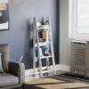 Bristol 4 Tier Ladder Shelf Storage Rack Wood Bookcase Shelving Unit Display Stand, White 2 Bristol 4 Tier Ladder Shelf Storage Rack Wood Bookcase Shelving Unit Display Stand, White -Living Room Furniture Store 66167908 1