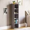 Oxford 5 Tier Cube Bookcase Shelving Storage Unit, Grey -Living Room Furniture Store 66167914 1