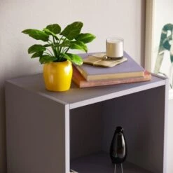 Oxford 5 Tier Cube Bookcase Shelving Storage Unit, Grey -Living Room Furniture Store 66167914 3