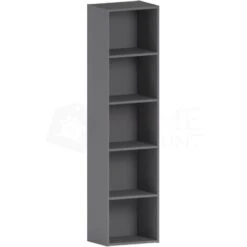 Oxford 5 Tier Cube Bookcase Shelving Storage Unit, Grey -Living Room Furniture Store 66167914 5