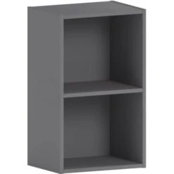 Oxford 2 Tier Cube Bookcase Shelving Storage Unit, Grey 11 Oxford 2 Tier Cube Bookcase Shelving Storage Unit, Grey -Living Room Furniture Store 66167936 5
