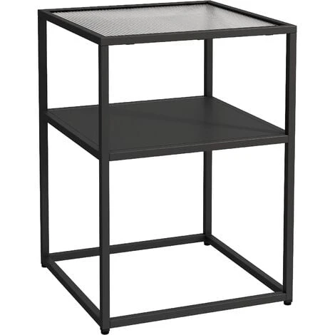 Hallowood Furniture Bewdley Small Black Metal Side Table - Glass Top Coffee Table With Shelf And Metal Frame – Living Room Lamp Table – Hallway Console Table And Telephone Plant Stand - Bedside Table 4 Hallowood Furniture Bewdley Small Black Metal Side Table - Glass Top Coffee Table With Shelf And Metal Frame – Living Room Lamp Table – Hallway Console Table And Telephone Plant Stand - Bedside Table - Image 2