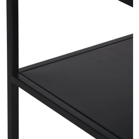 Hallowood Furniture Bewdley Small Black Metal Side Table - Glass Top Coffee Table With Shelf And Metal Frame – Living Room Lamp Table – Hallway Console Table And Telephone Plant Stand - Bedside Table 6 Hallowood Furniture Bewdley Small Black Metal Side Table - Glass Top Coffee Table With Shelf And Metal Frame – Living Room Lamp Table – Hallway Console Table And Telephone Plant Stand - Bedside Table - Image 4